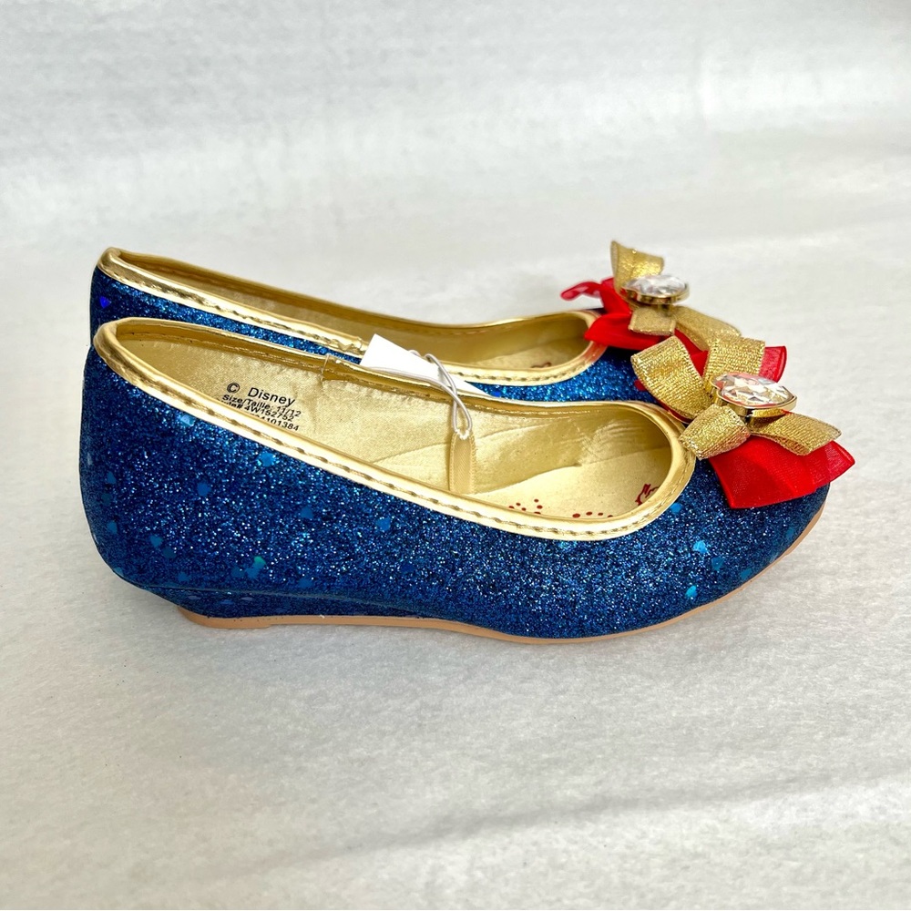 NWT Disney Snow White Sparkly Costume Shoes - Little Girls 11/12 Youth
